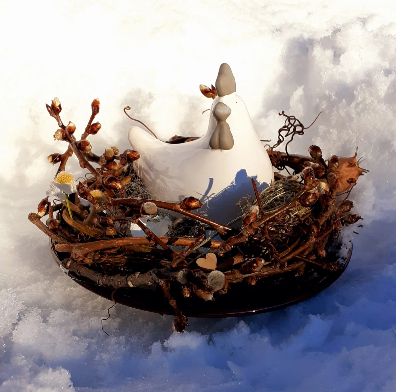 Im selbst gebauten Nest