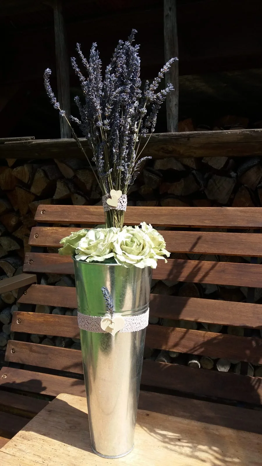 Lavendel mit Röschen
